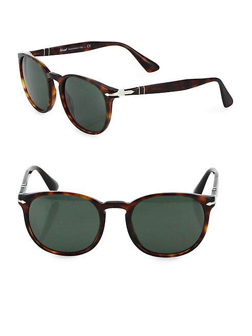 Persol - 54MM Havana Solid Lens Sunglasses