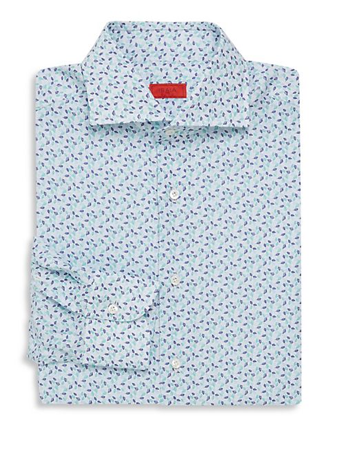 ISAIA - Leaf Printed Regular-Fit Dress Shirt