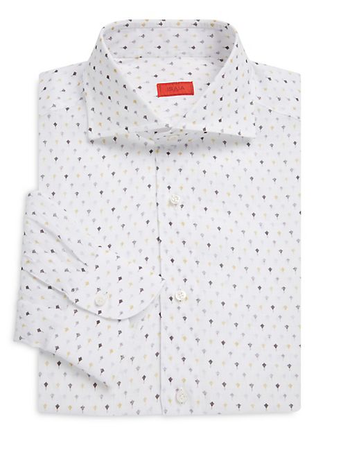 ISAIA - Regular-Fit Kite-Print Cotton Dress Shirt