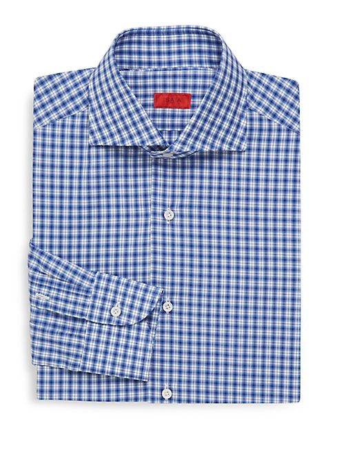 ISAIA - Regular-Fit Tattersall Dress Shirt