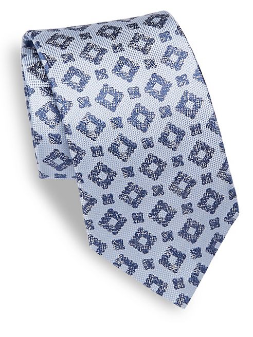 ISAIA - Geometrical Patterned Silk Tie