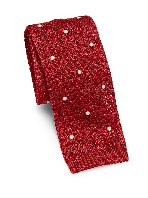 ISAIA - Dot Knit Cotton Tie