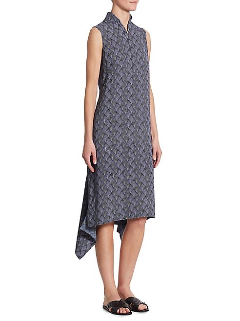 Akris punto - Las Rocas-Print Asymmetric Dress