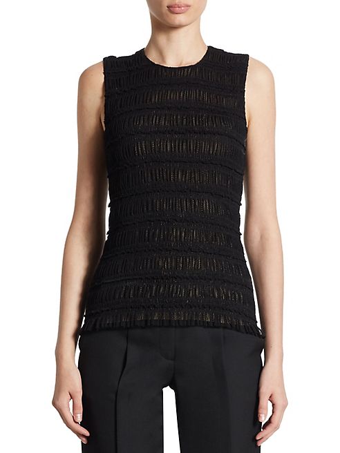 Akris punto - Smocked Ruffle Tank Top