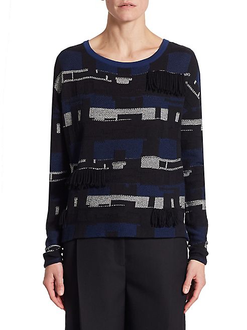 Akris punto - Jacquard Fringe Pullover