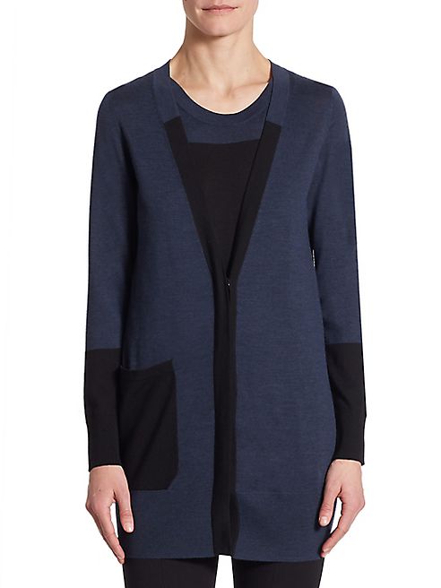 Akris punto - Colorblock Wool Cardigan