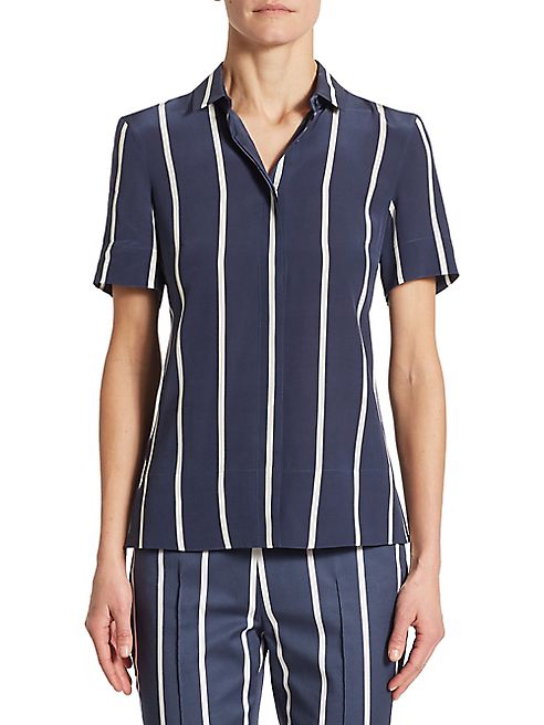 Akris punto - Silk Striped Blouse