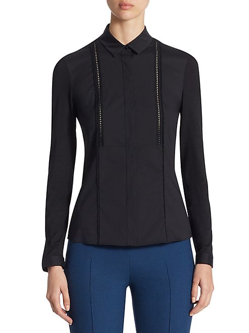 Akris punto - Lace Button Front Blouse