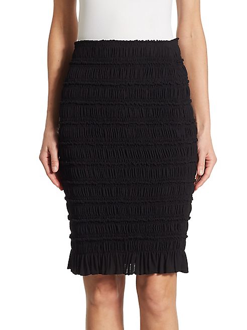 Akris punto - Smocked Ruffle Skirt