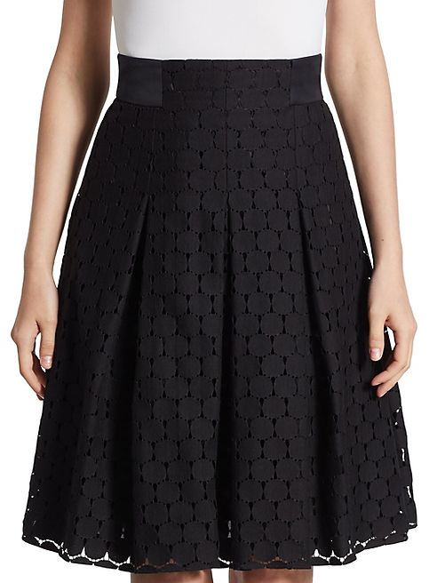 Akris punto - Lace Pleated Skirt