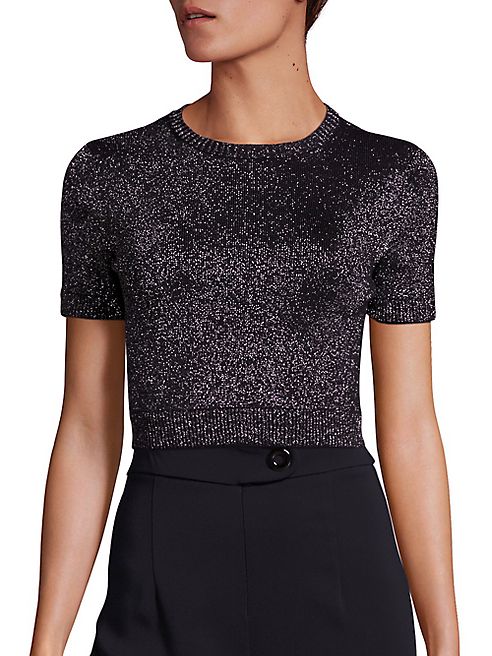 Cushnie et Ochs - Metallic Cropped Tee