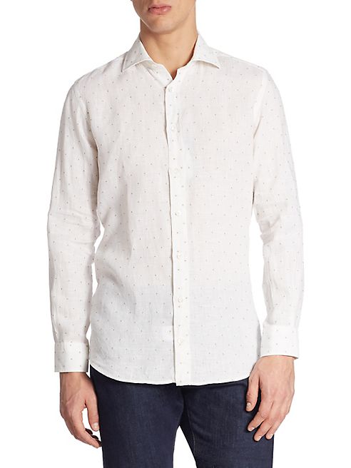 Luciano Barbera - Dotted Linen Shirt