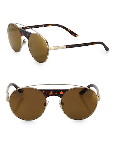 Giorgio Armani - 53mm Round Sunglasses