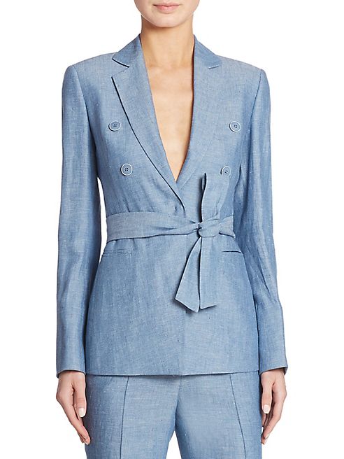 Akris - Lanny Belted Linen Jacket