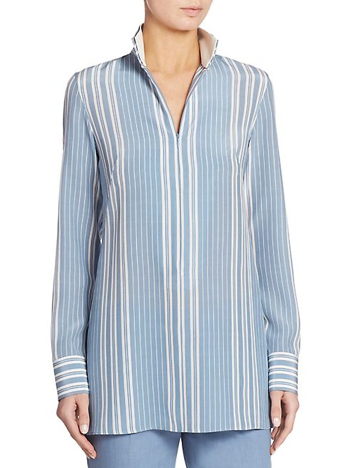 Akris - Striped Silk Crepe Tunic