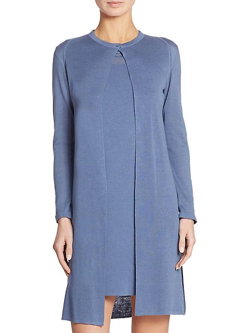 Akris - Knit Linen & Silk Long Cardigan