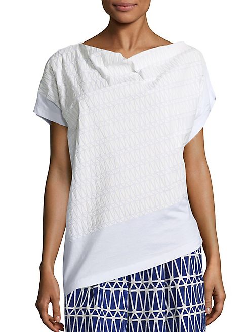 Issey Miyake - Patterned Asymmetric Top