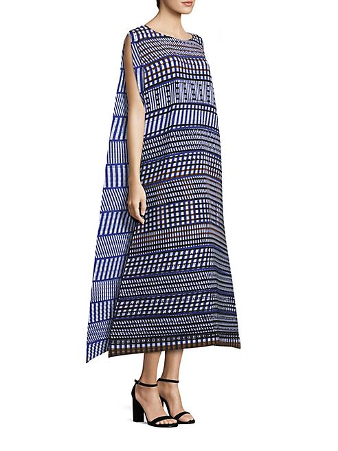 Issey Miyake - Printed Draped Dress