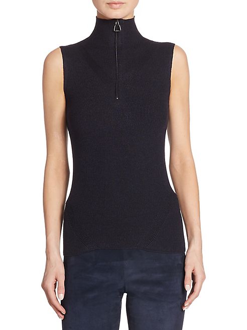 Akris - Ribbed Knit Wool & Silk Shell