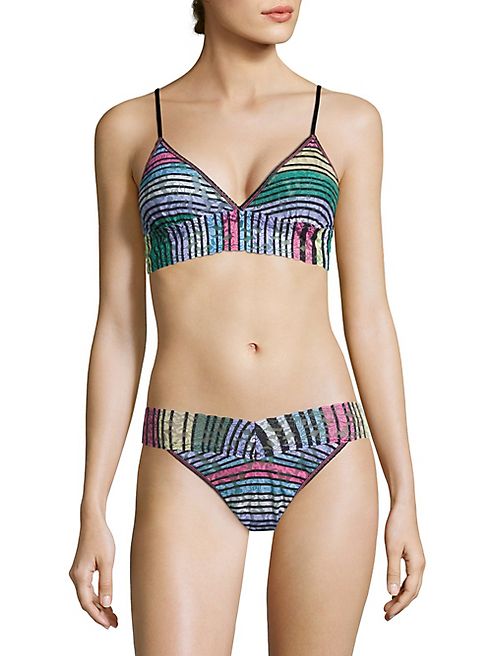 Hanky Panky - Striped Lace Bikini Top