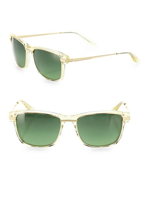 Barton Perreira - Rango Champagne 56MM Rectangular Sunglasses