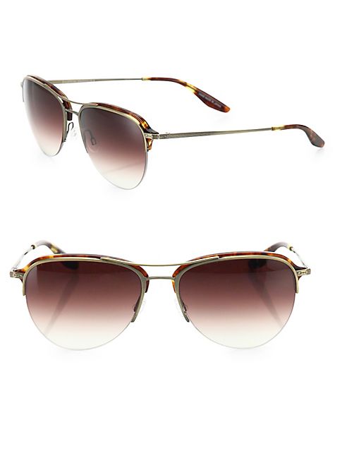 Barton Perreira - Airman 58MM Semi-Rimless Aviator Sunglasses