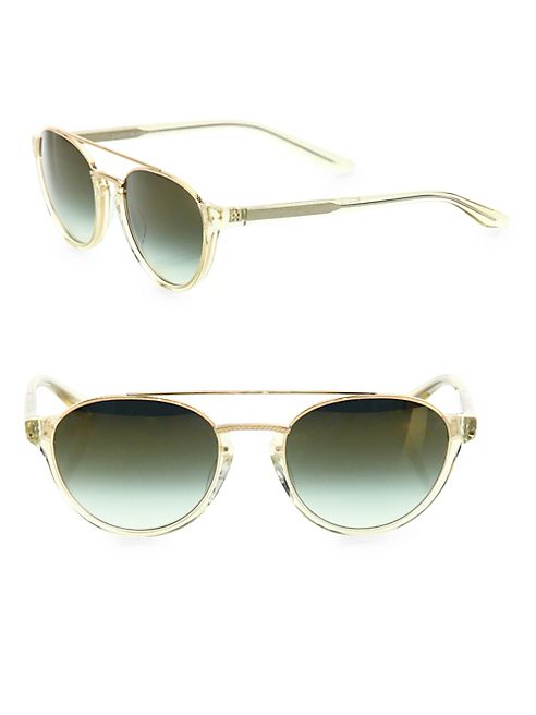 Barton Perreira - Boleyn Champagn 53MM Round Aviator Sunglasses