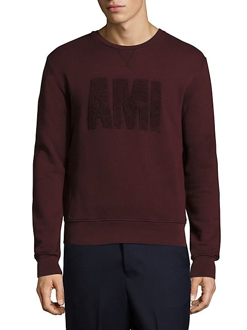 AMI - Long Sleeve Cotton Sweatshirt