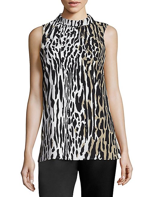 St. John - Leopard Silk Top