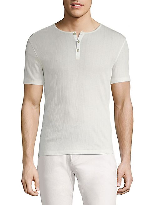 John Varvatos - Regular-Fit Ribbed Henley