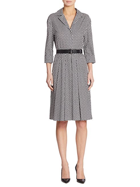 Akris - Belted Check-Print Cotton Shirtdress