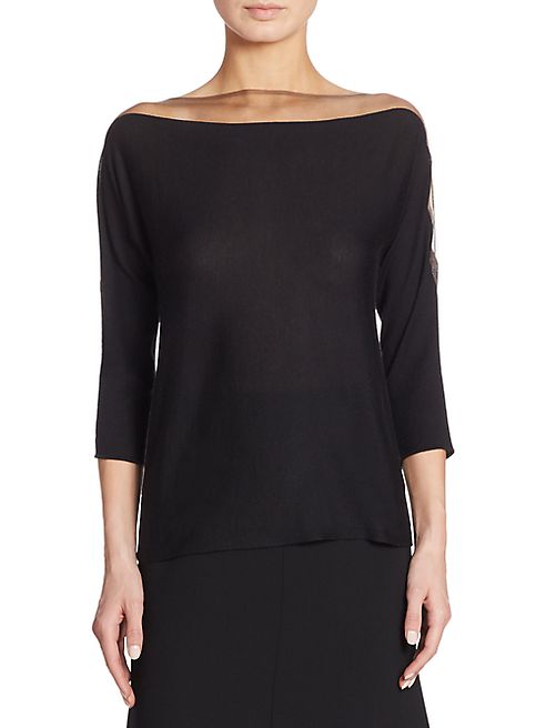 Akris - Wool & Silk Illusion Knit Top