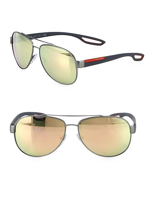 Prada Sport - 59MM Injected Pilot Sunglasses