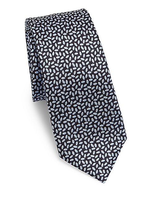 Z Zegna - Seeds Printed Silk Tie