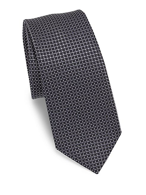 Z Zegna - Micro Printed Silk Tie