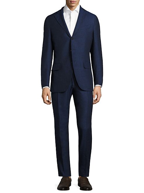 Eidos - Slim-Fit Donegal Mélange Silk & Linen Suit