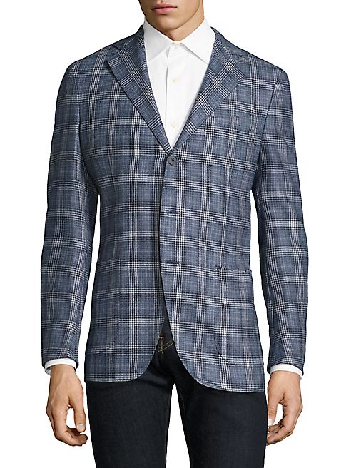 Eidos - Slim-Fit Glen Plaid Wool Mélange Sportcoat