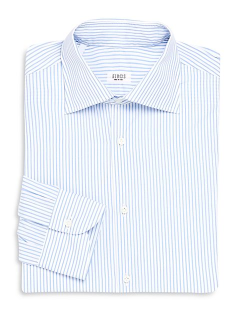 Eidos - Thin Striped Regular-Fit Dress Shirt