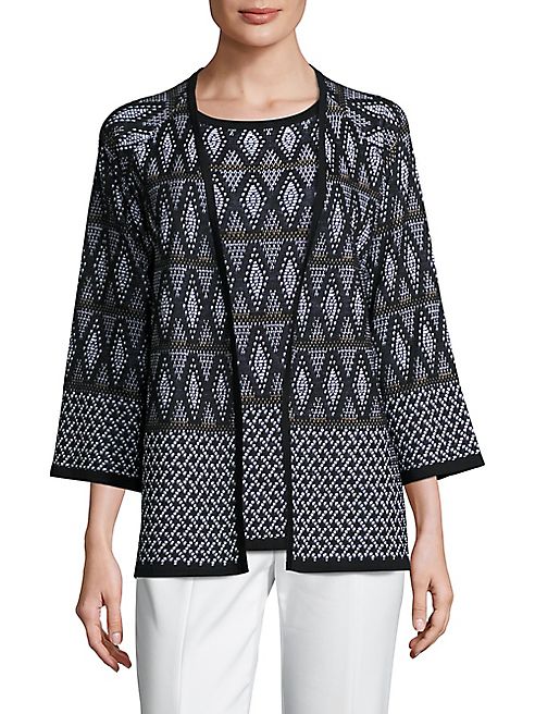 St. John - St. John SportSport Collection Adina Jacquard Cardigan