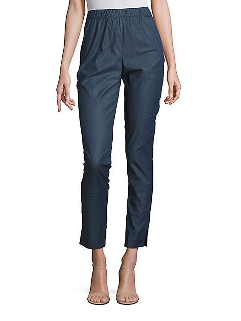 St. John - Sport Collection Solid Cotton-Blend Pants