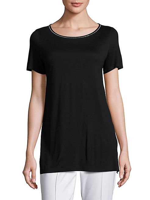 St. John - Sport Collection Metallic Trim Tee