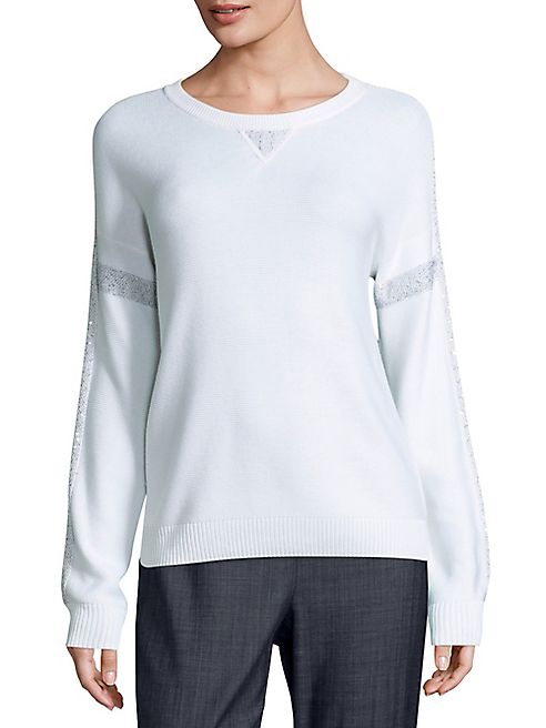 St. John - St. John Sport Sport Collection Cashmere-Blend Sequin Sweater