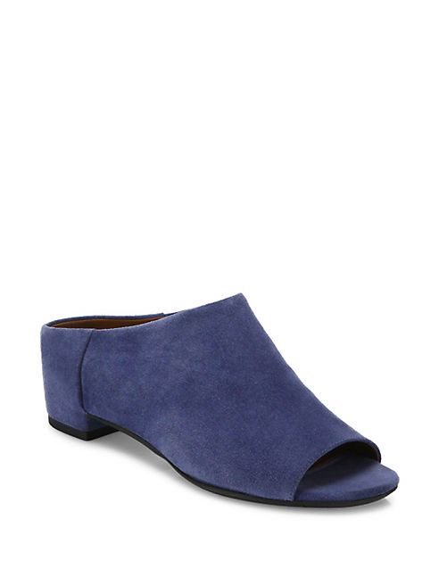 Aquatalia - Adriana Suede Block Heel Mules