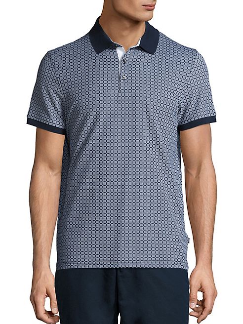 Michael Kors - Grid Birdseye Printed Polo