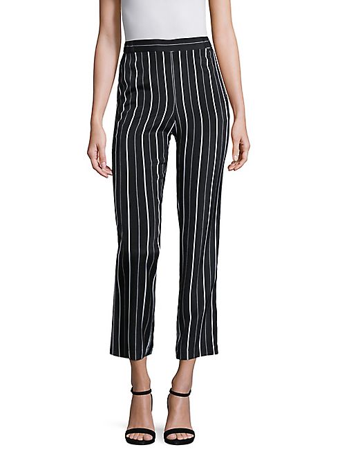 St. John - Sport Collection Striped Silk-Blend Pants