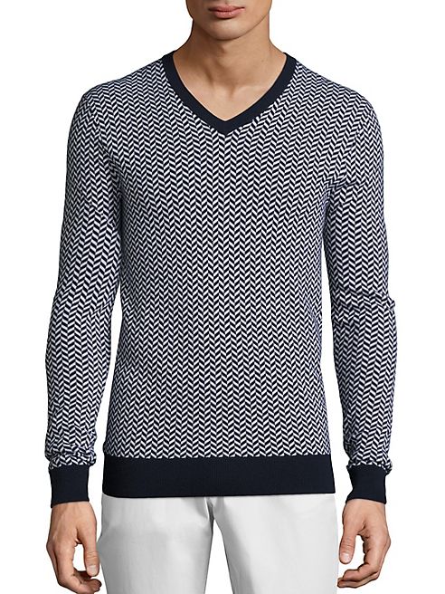 Michael Kors - Herringbone Merino Wool Sweater