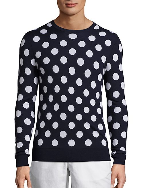 Michael Kors - Big Dot Printed Merino Wool Sweatshirt