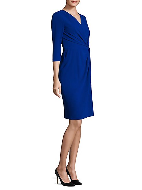 Escada - Draped V-Neck Dress