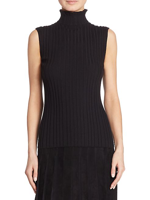 Akris - Sleeveless Ribbed Cashmere & Silk Turtleneck