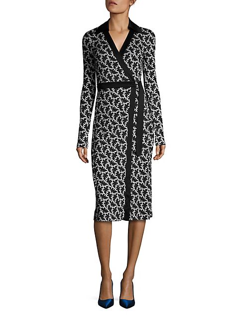 Diane von Furstenberg - Long Sleeve Silk Wrap Dress